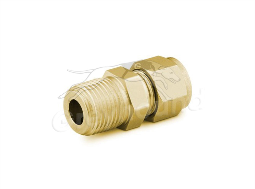 Picture of Male NPT Connector 1/8"T-1/4"P Brass Swagelok 